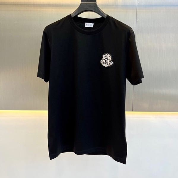 定番モンクレール レプリカ ロゴ コットン クルーネック Tシャツ 2色 moy41504